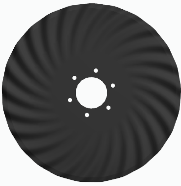 Disco de 25 ondas radiais